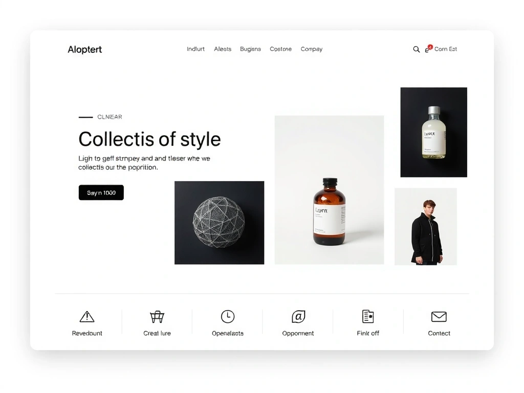 Website modern cu design geometric